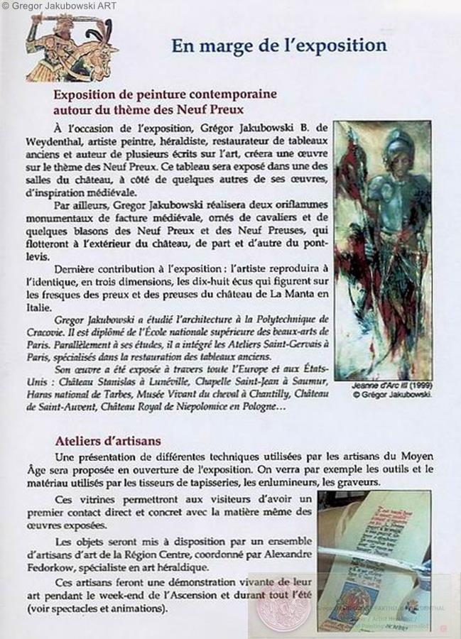 Les NEUF-PREUX Chateau de LANGEAIS, Institut de France, 22 III - 3 XI 2003