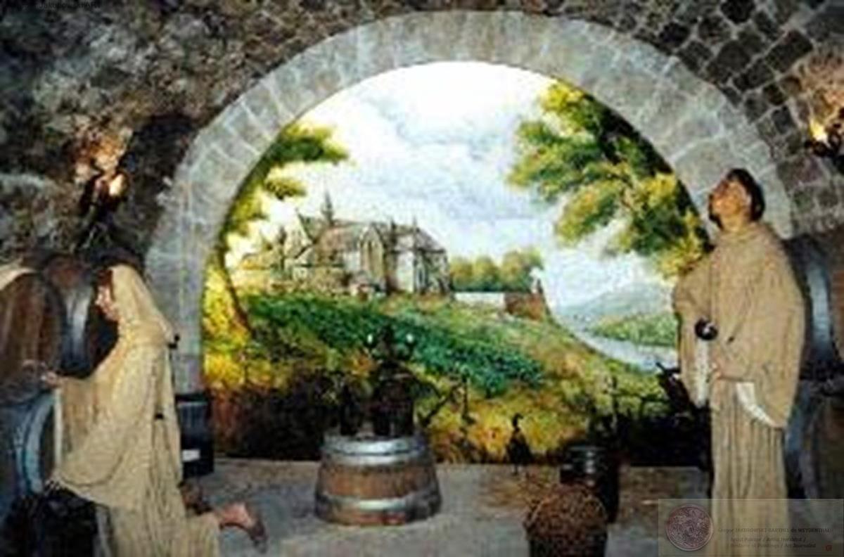 GJ: Abbaye de PASSY, Musee du VIN, PARIS oil painting, 450 x 320 cm (177 x 126)