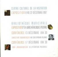 POLISH HERALDIC EX-LIBRIS AND FRONTISPIECES, Bibliotheque Municipale, PERIGUEUX, 1997