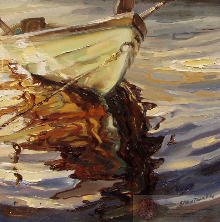 Ewa Maslowska - Boat2 16x16 oil