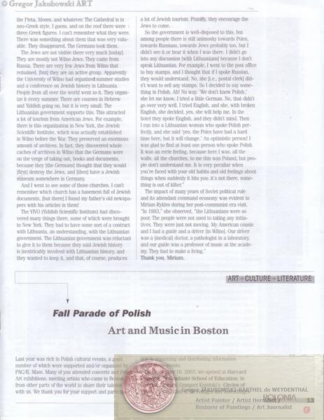 The Life of Polonia - Zycie Polonii, Boston, I-VI, 2002
