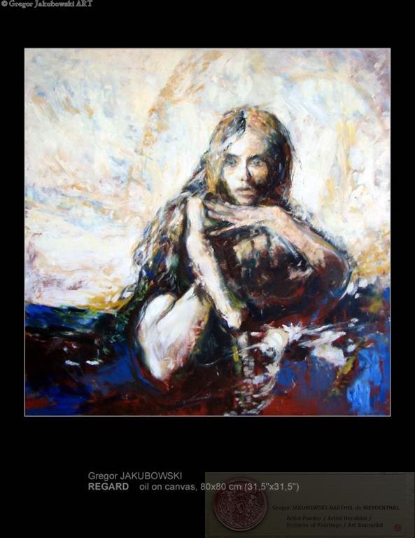 Gregor Jakubowski, REGARD, oil, 90x90 cm