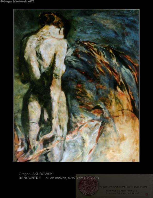 Gregor Jakubowski, RENCONTRE, oil, 92x73 cm