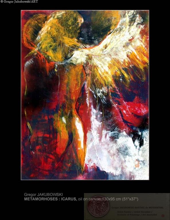 Gregor Jakubowski, ICARUS, oil, 130x92 cm